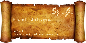 Szandi Julianna névjegykártya