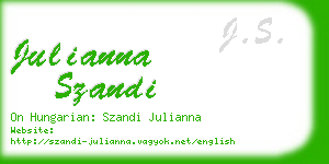 julianna szandi business card